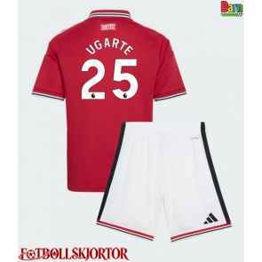 Manchester United Manuel Ugarte #25 Hemmakläder Barn 2026-27 Kortärmad (+ Korta byxor)